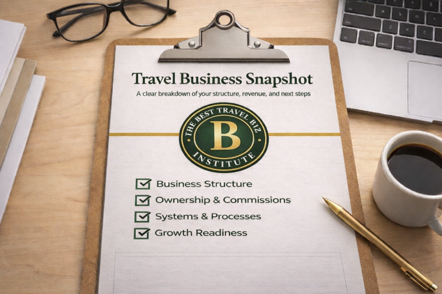 Travel Business Snapshot diagnostic clipboard
